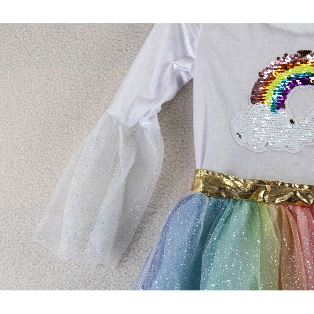 Hyde and EEK! Boutique Kids Rainbow Unicorn Dress with Wings Costume Large L - Picture 5 of 16